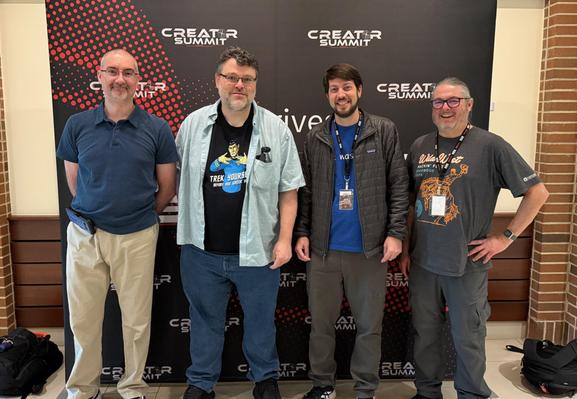 Some of the fine folks I met at the 45Drives Creator Summit in a photo.